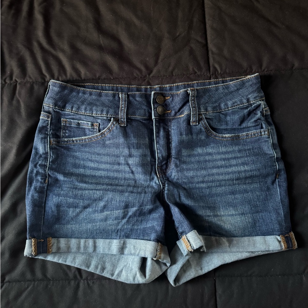 Denim Cuffed Shorts